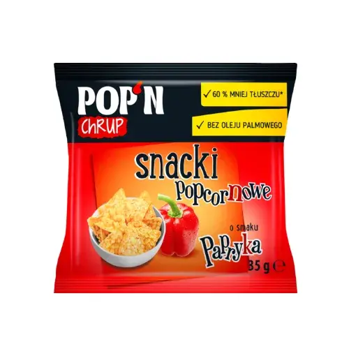 [5901777002950] POP'N CHRUP Snacki Popcornowe Paprika 35g (kopia)