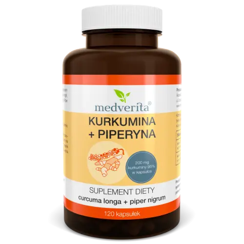 [5905669084086] Medverita Kurkumina + Piperyna x 120 kaps.