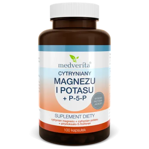 [5900718340649] Medverita Magnez + Potas + P-5-P x 100 kaps.