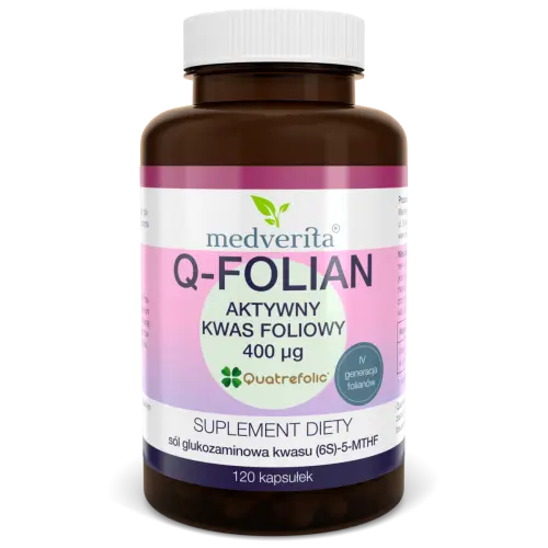 [5905669084635] Medverita Q-Folian 400μg x 120 kaps.