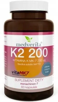 [5905669084536] Medverita Witamina K2 MK-7 200μg x 60 kaps.