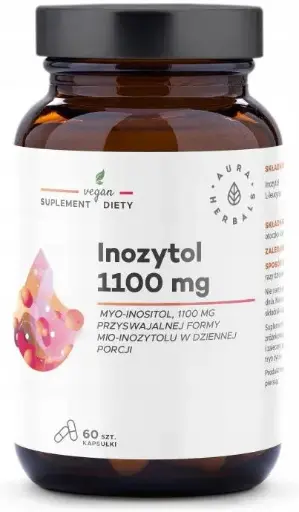 [5902479614700] Aura Herbals Inozytol 1100mg Myo-Inositol x 60 kaps.