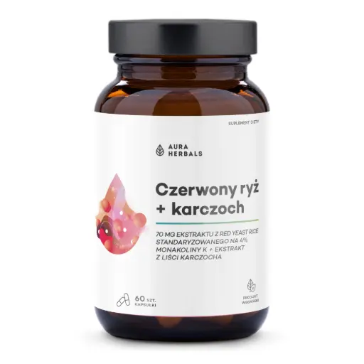 [5902479613260] Aura Herbals Czerwony Ryż + Karczoch x 60 kaps.