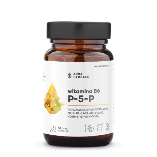 [5902479615776] Aura Herbals Witamina B6 P-5-P 6mg x 60 kaps.