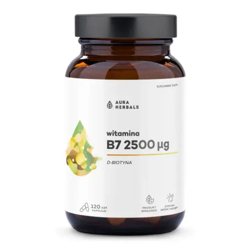 [5902479615790] Aura Herbals Witamina B7 2500µg Biotyna x 120 kaps.