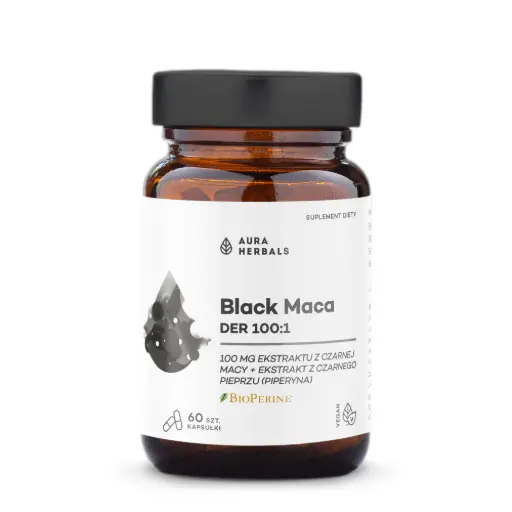 [5902479616162] Aura Herbals Black Maca DER 100:1 x 60 kaps.