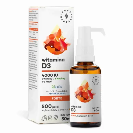 [5902479612836] Aura Herbals Witamina D3 4000 IU MCT (krople) x 50ml
