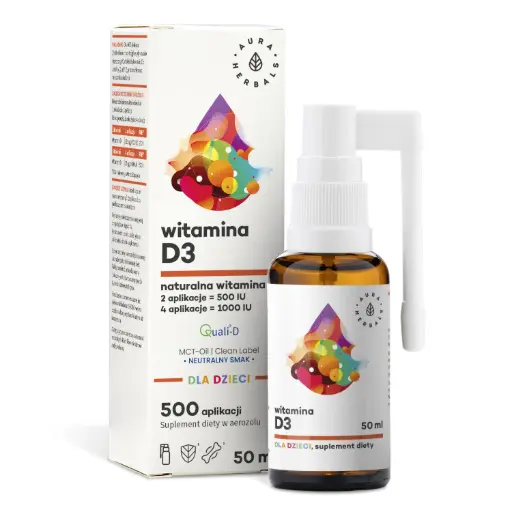 [5902479612812] Aura Herbals Witamina D3 Dla Dzieci MCT (aerozol) x 50ml