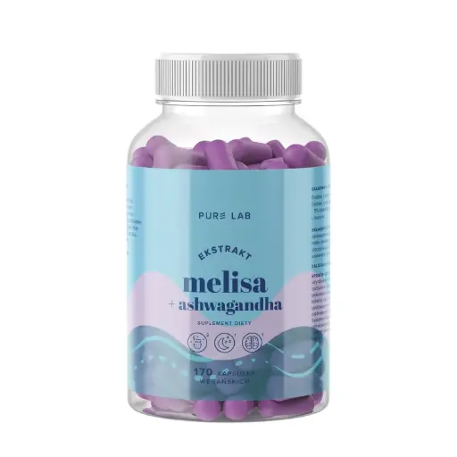 [5902479614304] Aura Herbals Pure Lab Melisa 150mg + Ashwagandha x 170 kaps.