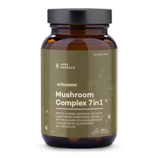 [5902479616247] Aura Herbals Mycodrop Mushroom Complex 7in1 x 60 kaps.