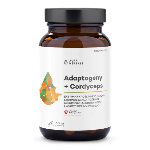 [5902479616179] Aura Herbals Adaptogeny + Cordyceps x 60 kaps.