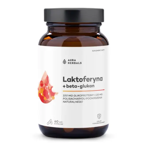 [5902479616131] Aura Herbals Laktoferyna + Beta-Glukan x 60 kaps.