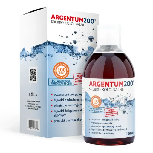 [5902479616018] Aura Herbals Argentum200 Srebro Koloidalne 100ppm (tonik) x 500ml