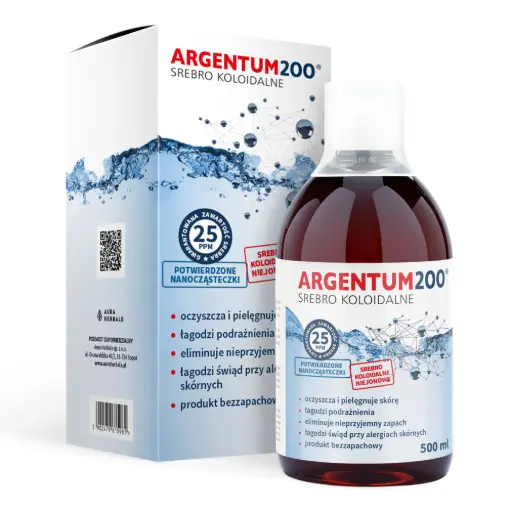 [5902479615981] Aura Herbals Argentum200 Srebro Koloidalne 25ppm (tonik) x 500ml